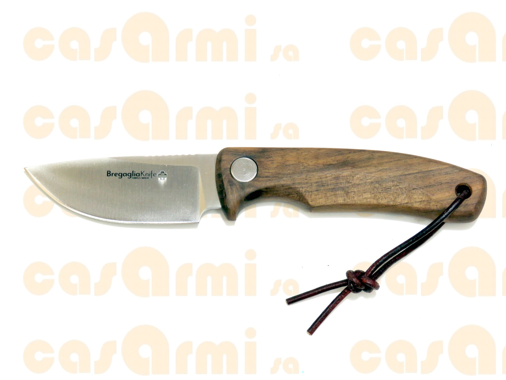 Bregagliaknife Coltello da caccia lama fissa Maloja noce, lama 8.2cm, 80g 